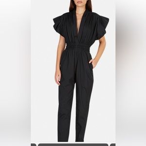 IRO pleona black cotton jumpsuit one piece FR34 XS 1980s